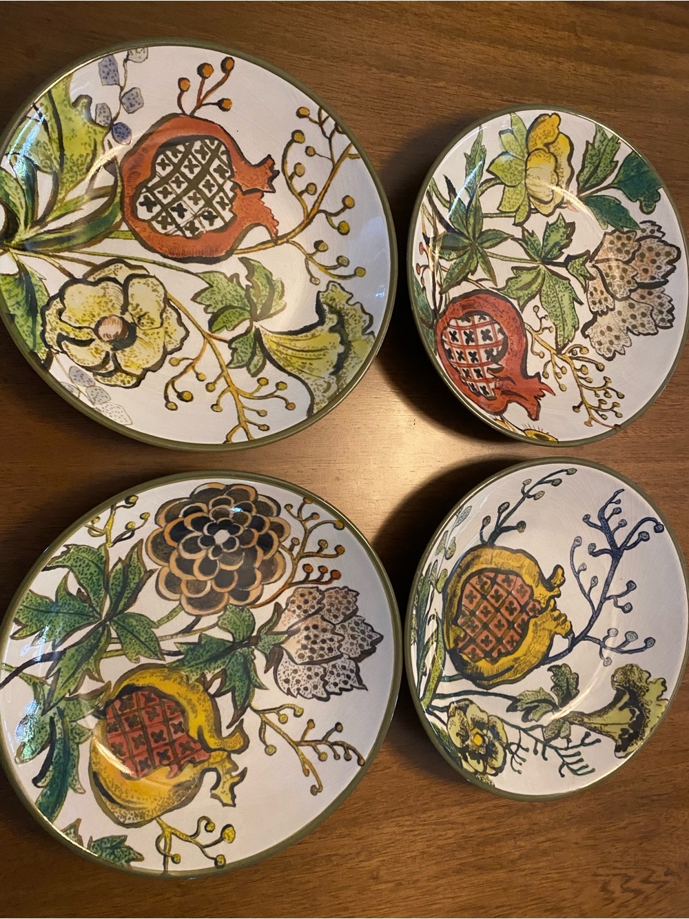 Williams-Sonoma Hand Painted Pomegranate pasta bowls
— Set of 4